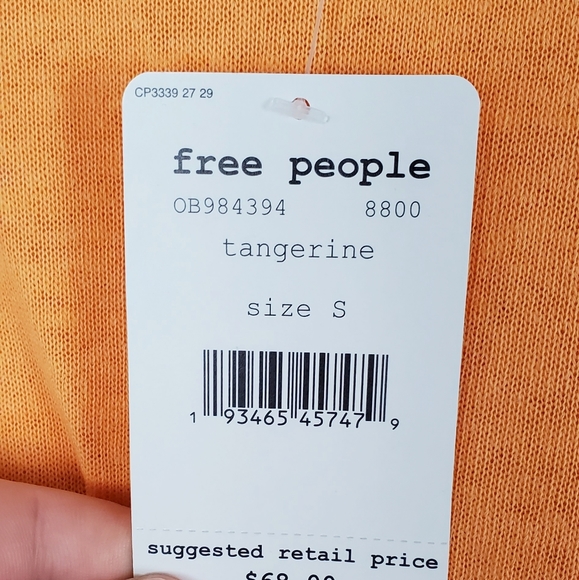 We the Free Tangerine Chill Out Long Sleeve Top - Picture 6 of 8